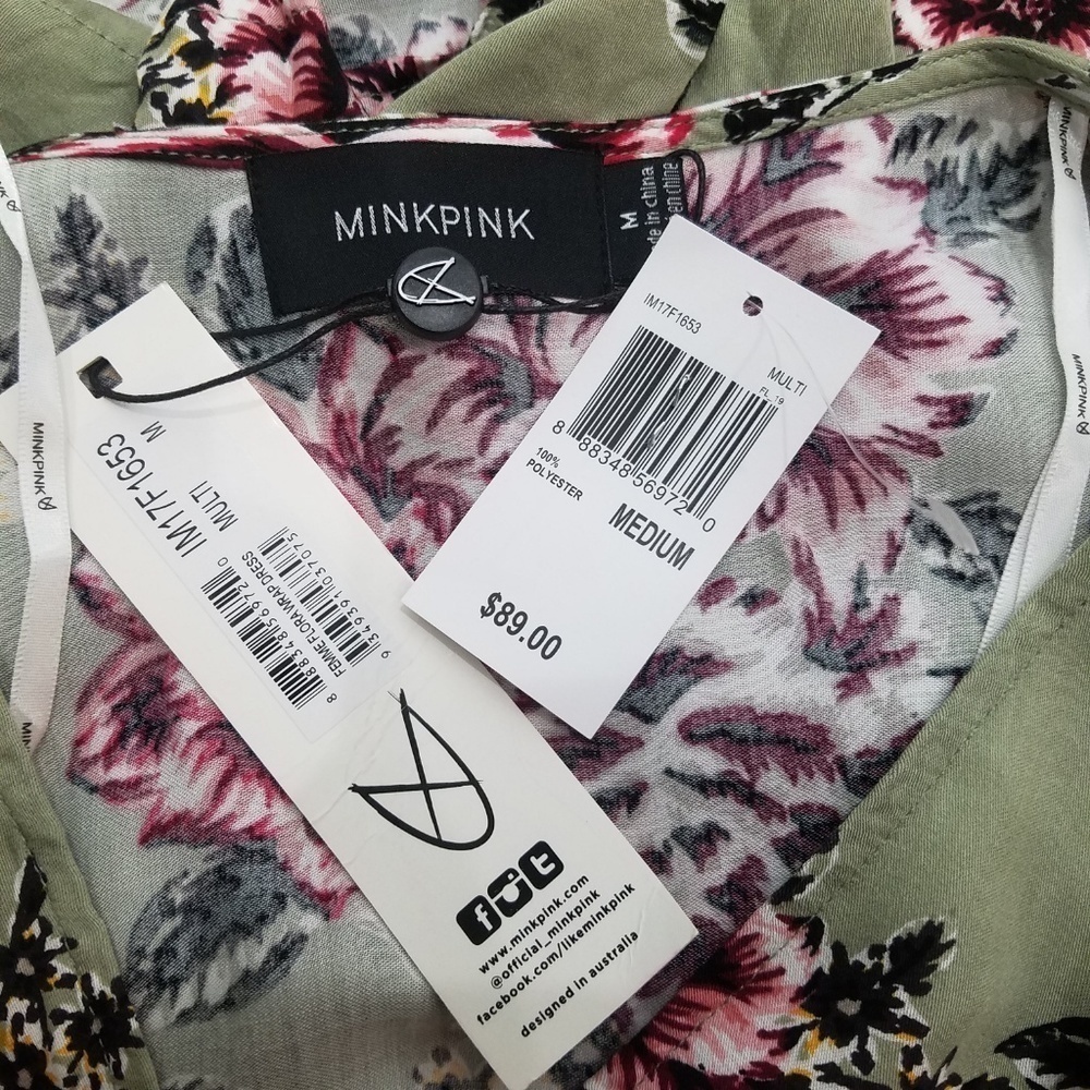 Mink Pink Femme Flora Bell Sleeve Wrap Dress - Picture 8 of 8